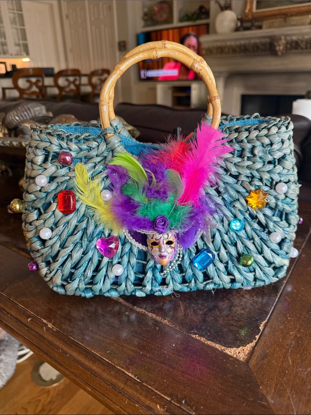 MARDI GRAS themed tote bag good condition - Picture 2 of 8
